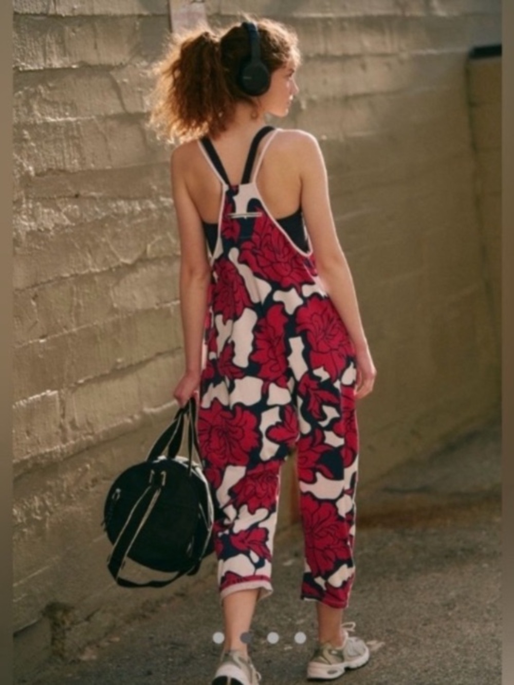 NWT FREE PEOPLE Movement Printed Hot Shot Onesie in Floral Rose Combo - Picture 2 of 7